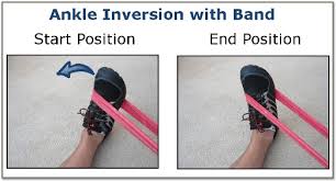 Resistance Band Ankle Inversion Peregangan saraf kejepit pada kaki