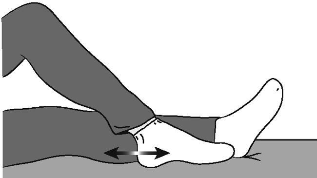 bed supported knee bend