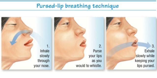 latihan pernapasan pursed lip breathing